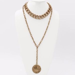 Matte Gold Chunky Necklace